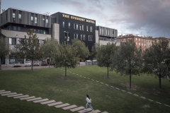 Bologna, ottobre 2020. The Student Hotel, nuova struttura residenziale universitaria privata in Bolognina.