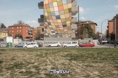 Bologna, marzo 2021. Nuovo edificio residenziale in Bolognina.