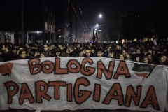 Bologna, novembre-2019. Proteste-contro-il-comizio-di-Salvini-in-città.